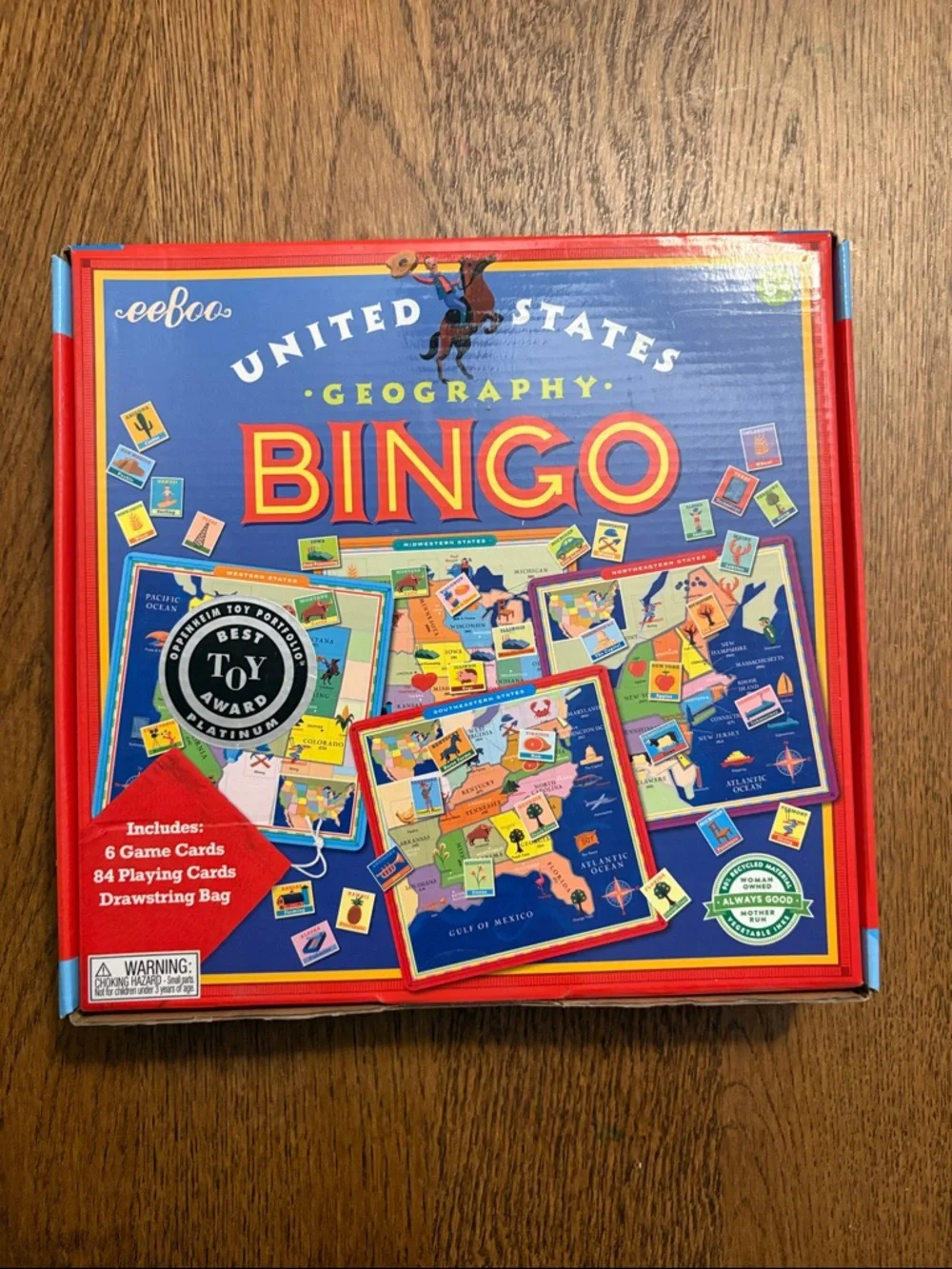 NEW eeBoo United States Geography Bingo Game ~ homeschool classroom games